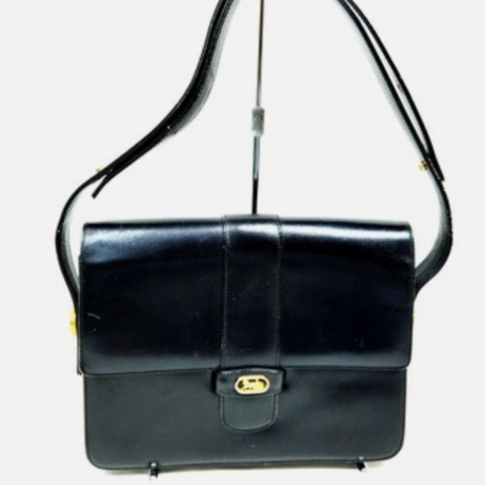 Celine black box carriage leather bag